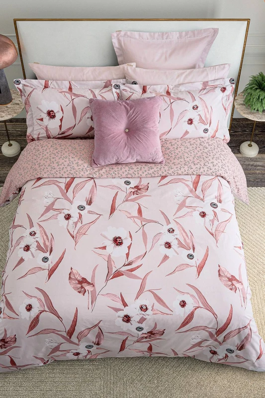 Image of Ted Baker 'Cabana' Cotton Duvet Cover Set in Pink Size: King Pink Unisex King