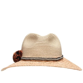 Image of Biba Straw Pom Hat - Neutral