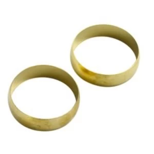 image of Plumbsure Brass Compression Olive Pack of 2