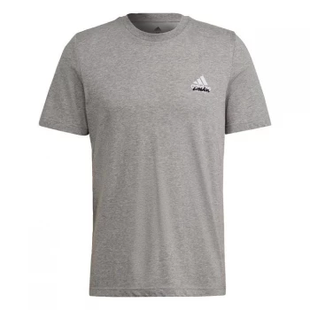 Image of adidas Tennis Graphic T-Shirt Mens - Medium Grey Heather