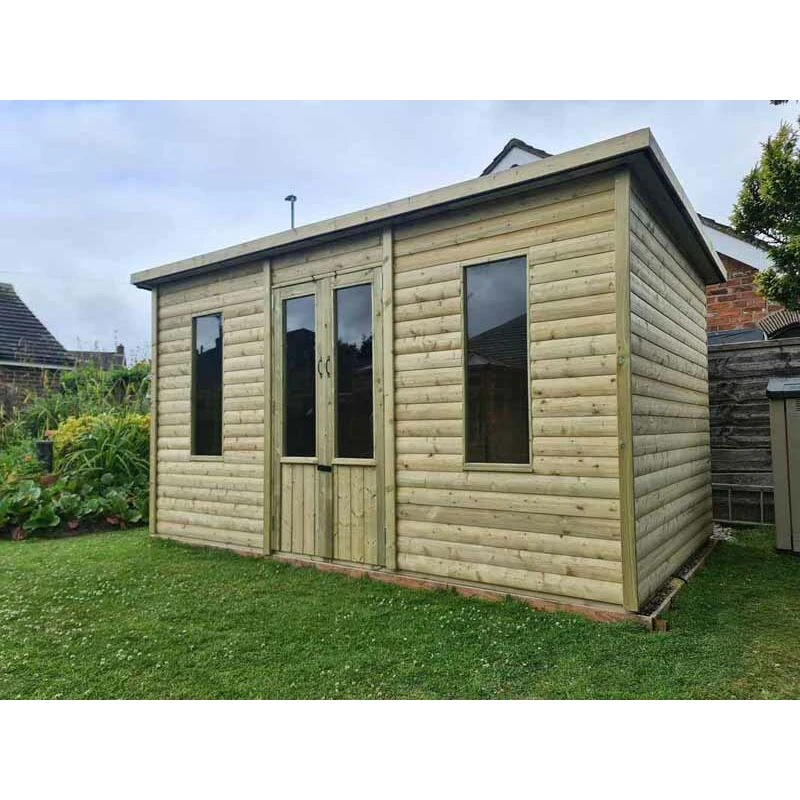 Image of Churnet Valley Garden Furniture Ltd 10 X 8 BAKEWELL SUMMERHOUSE - L304.8 x W243.8 x H304.8cm in Brown Brown Unisex