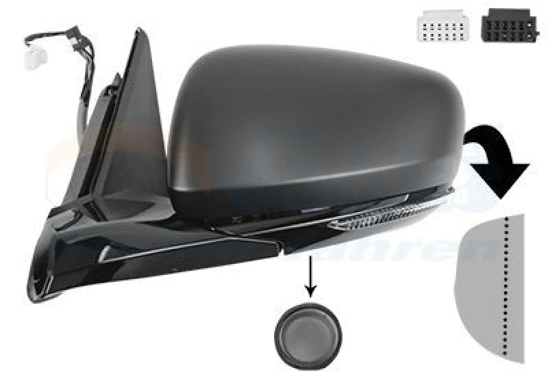 Image of VAN WEZEL Wing mirror VAN WEZEL 4317817