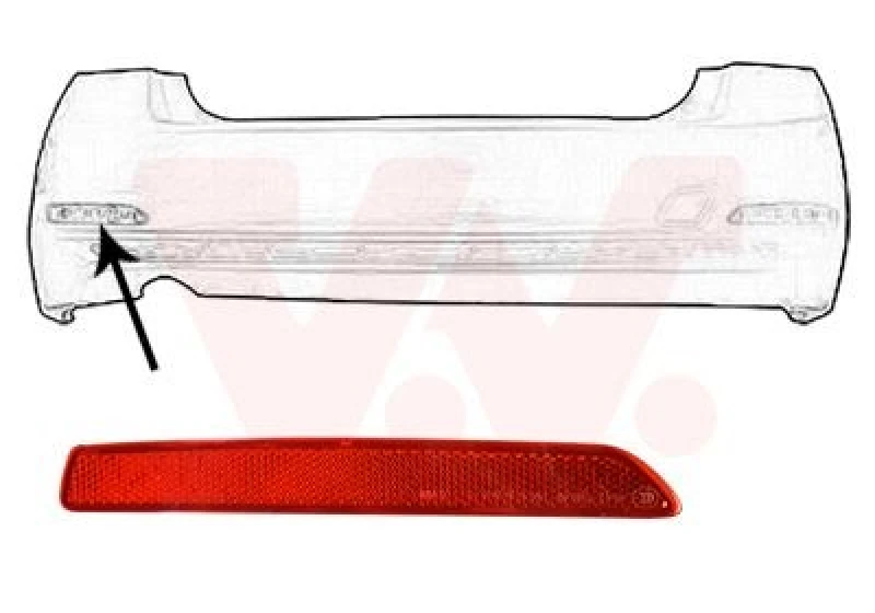 Image of VAN WEZEL Reflex Reflector VAN WEZEL 0693939