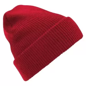 Image of Beechfield Heritage Ladies/Womens Premium Plain Winter Beanie (One Size) (Classic Red)