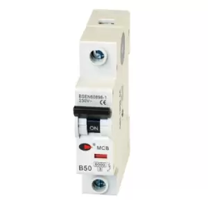 Image of Lewden G06-1B50 6KA 1 Pole B Type 50A MCB