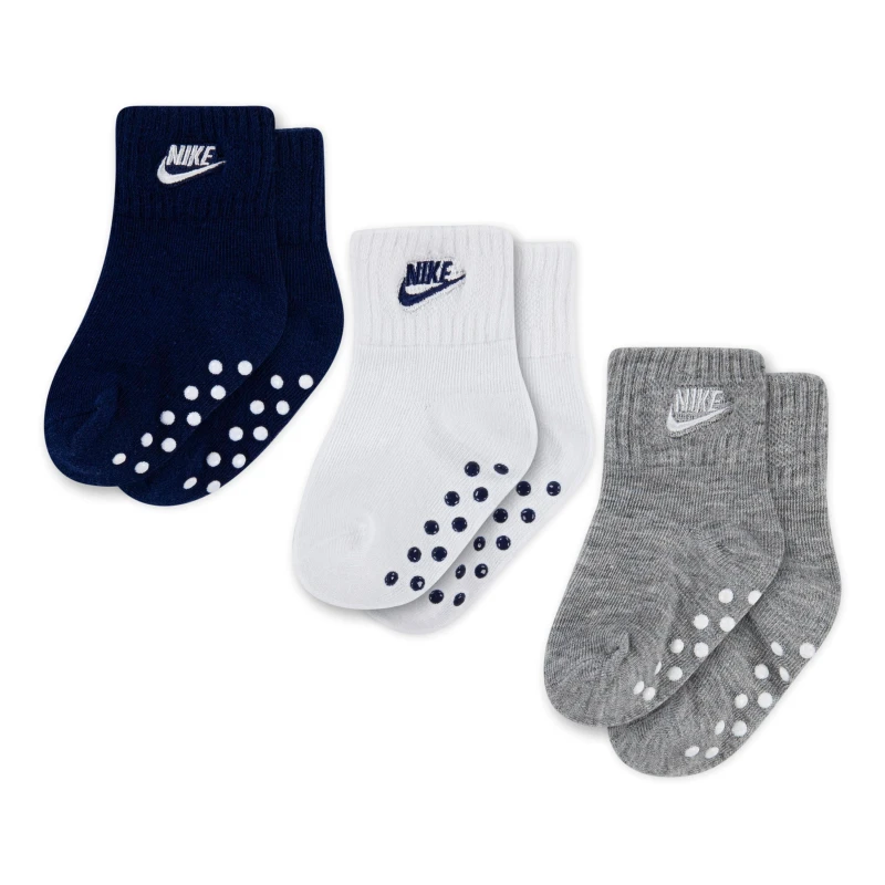 Image of Nike Grippy Sock 3pk Baby - Blue Blue C0 - C2