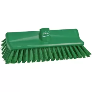 image of Vikan High-low brush/corner scrubbing brush, medium, pack of 10, green