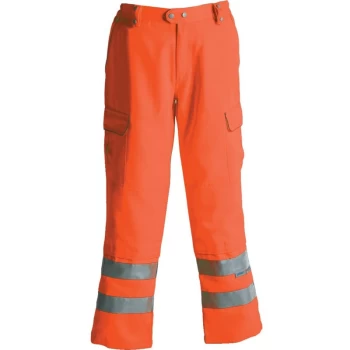 image of PR336 Hi-vis Combat Trousers Orange W34'L31 - Pulsar