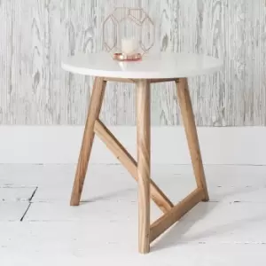 Image of Hudson Living Hamar Round Side Table White