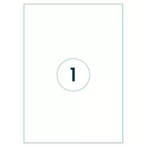 Image of Rillprint Self-adhesive Sticker Labels 210X297 Mm 1000 Sheets White