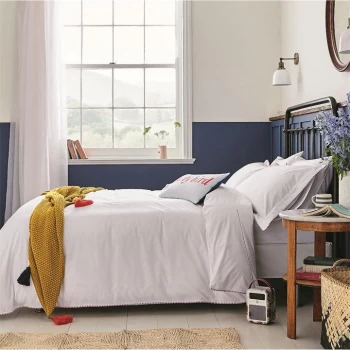 image of Joules Brightside Stripe Duvet Cover - CHALK