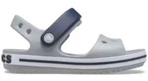Image of Crocs Crocband Sandals Kids Light Grey / Navy C4