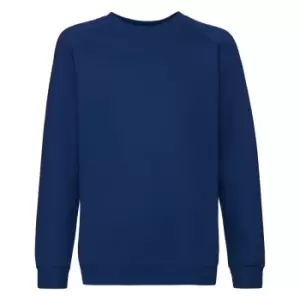 Image of Fruit Of The Loom Childrens/Kids Unisex Raglan Sleeve Sweatshirt (12-13) (Navy)