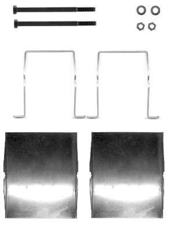 Image of HELLA Brake pad fitting kit HELLA 8DZ 355 204-461
