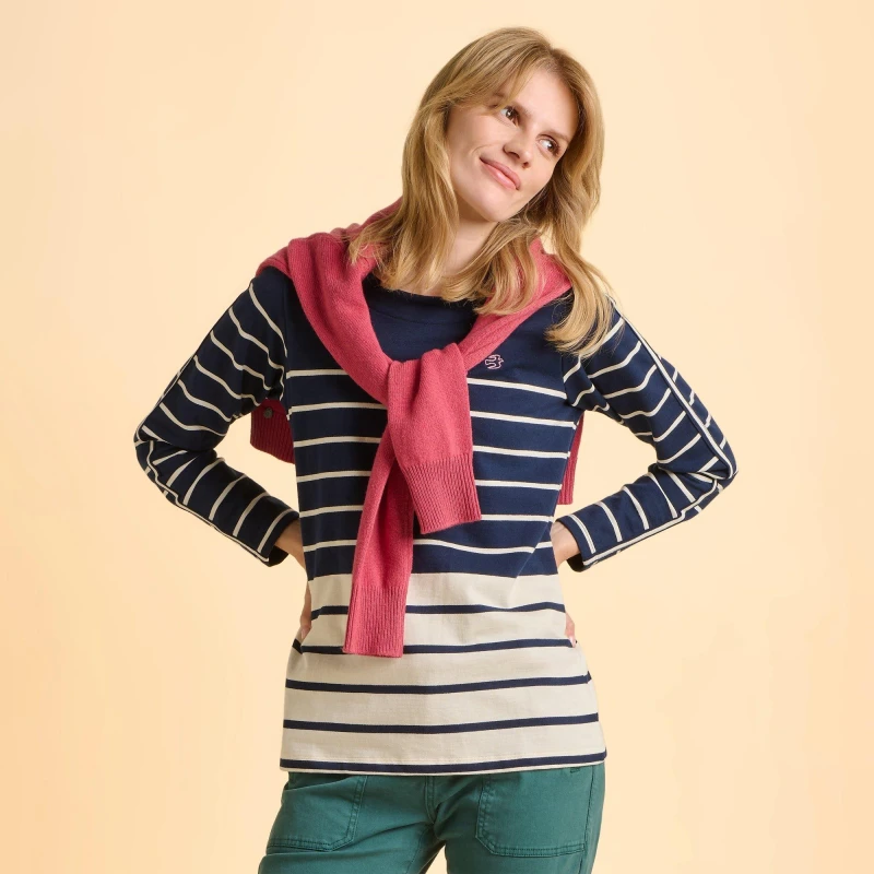 Image of Brakeburn Heritage Bella Crew Sweatshirt Crew Sweaters UK 08 Blue 33557018000