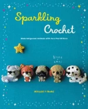 Image of sparkling crochet make amigurumi animals with yarn that glitters