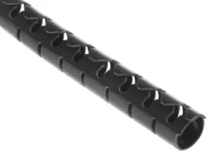 Image of HellermannTyton PA 6 Black Protective Sleeving, 8mm Diameter, 25m Length, Helawrap Series