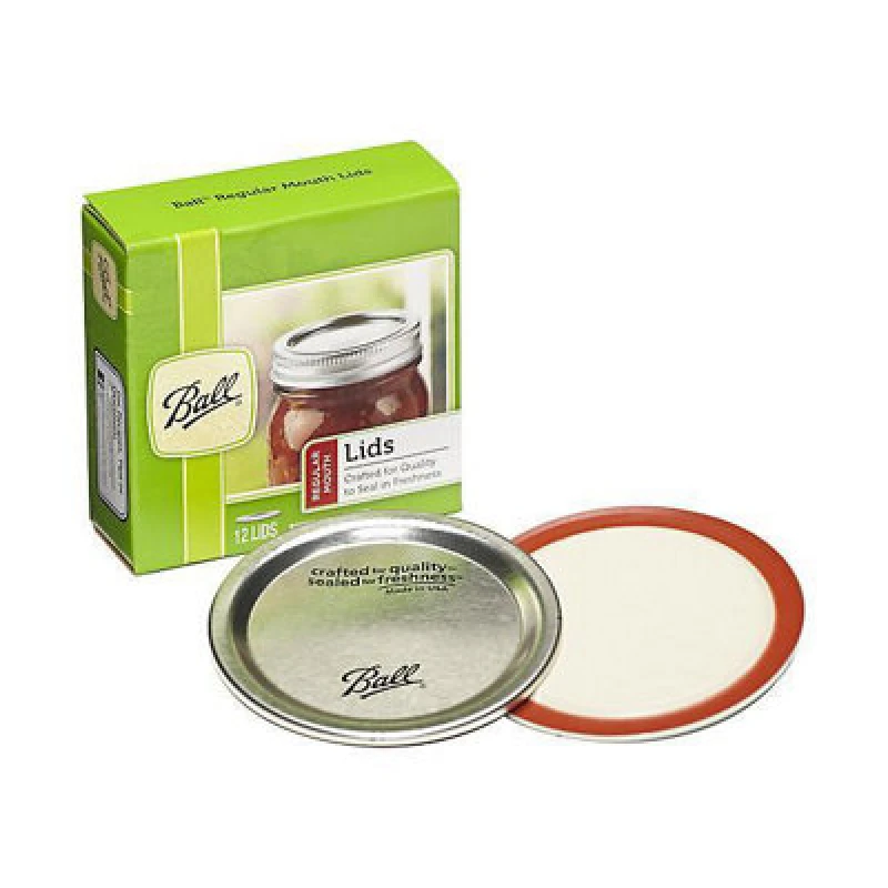 Image of Ball Ball Replacement Regular Mouth Jar Lids - 12 Pack 1440004000 Silver