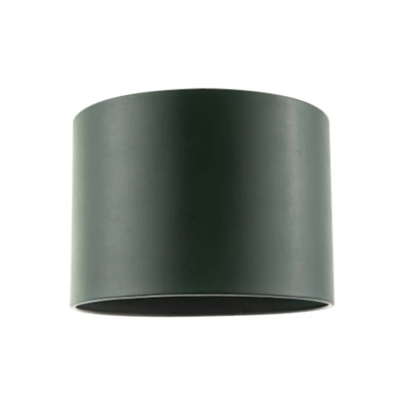 Image of Happy Homewares Classic Forest Green Faux Leather Lamp Shade With Inner Cotton Lining