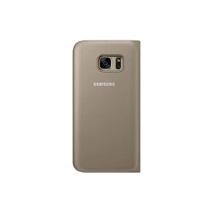 image of Samsung EF-CG930PFEGWW Galaxy S7 S View Cover in Gold