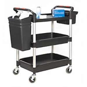 Image of GPC Shelf Trolley Black Lifting Capacity Per Shelf: 50kg 490mm x 1030mm x 1100mm