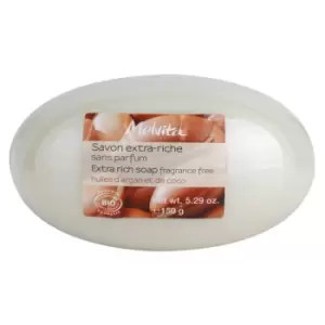 image of Melvita Savon Nourishing Cleansing Bar Fragrance-Free 150 g