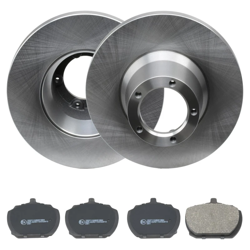 Image of RIDEX 3405B2103 Brake disc and pads set Front Axle, Brake Disc Type: Solid Brake Set,disc brakes (3405)