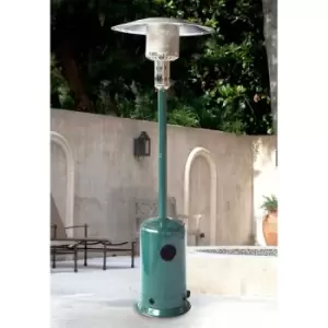 image of 2.2m High 8.5Kw Garden Gas Patio Heater in Green Powder Coated Finish