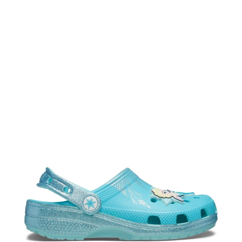 Image of Girls' Little Kids Crocs x Frozen Elsa Classic Clog Shoes