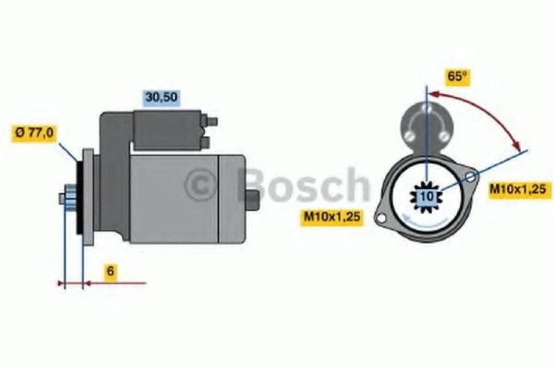 Image of Starter motor Bosch 0 986 014 141