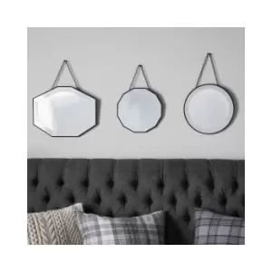 Image of Scatter Mirrors - Set of 3 with Hanging Chains - Caspian House