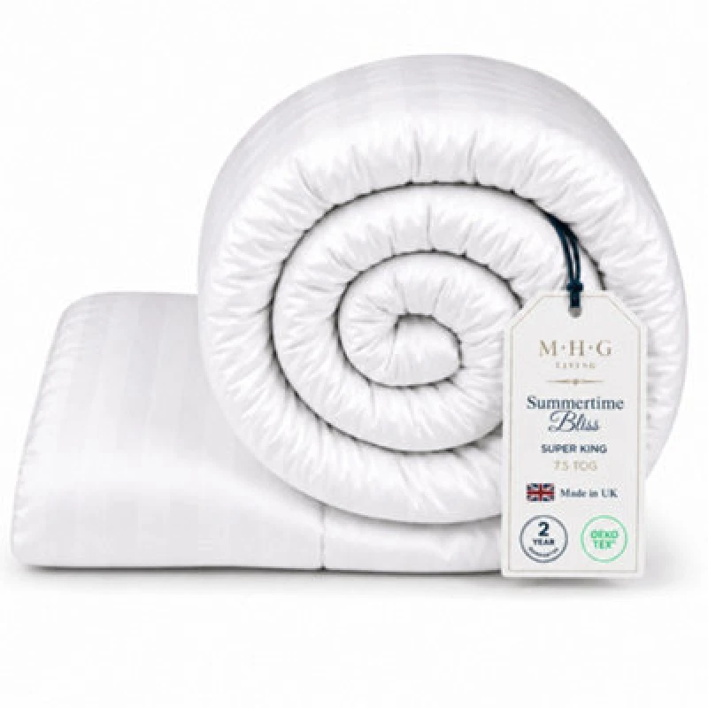 Image of MHG Living MHG Living Super King Size White Spring Summer Hollowfibre Duvet 7.5 Tog - Wilko White