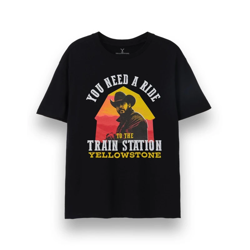 Image of (XXX-Large) Yellowstone Short Sleeved T-Shirt (Mens Black)