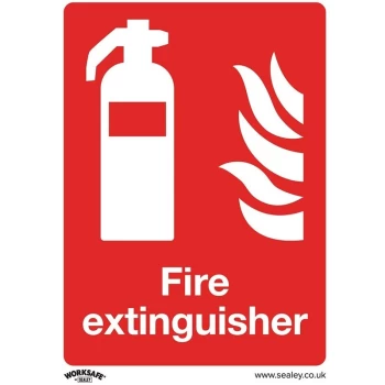 image of SS15P1 Prohibition Safety Sign - Fire Extinguisher - Rigid Plastic - Sealey