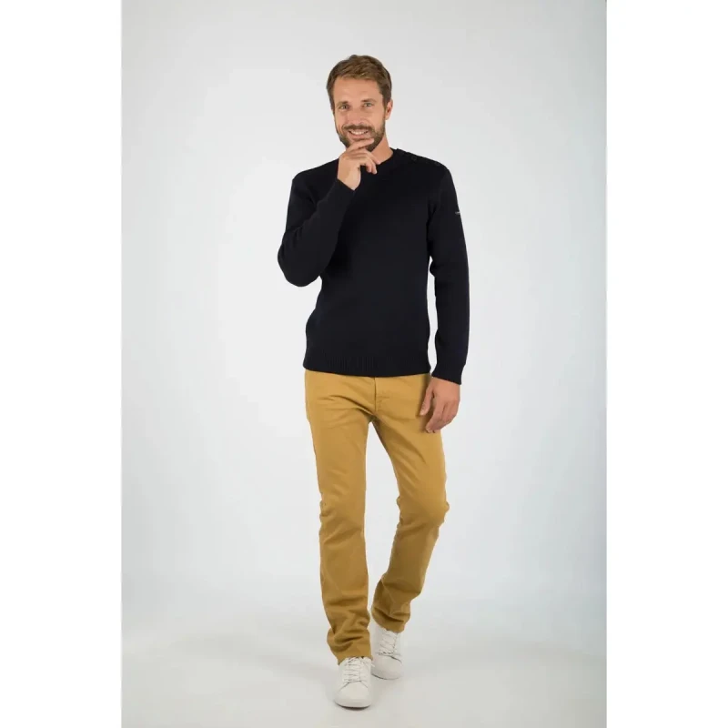 Image of Armor-Lux Plain navy sweater Armor-Lux gavrinis Bleu Male XS