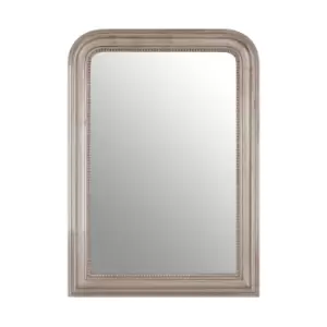 image of 106 x 76cm Wall Mirror in Silver Wood