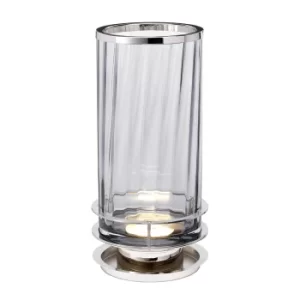 Image of Arno Table Lamp Metalwork Polished Nickel, Smoked Glass