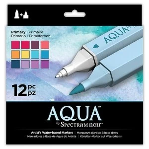 Image of Spectrum Noir Aqua Marker Pen Set Primary Set of 12