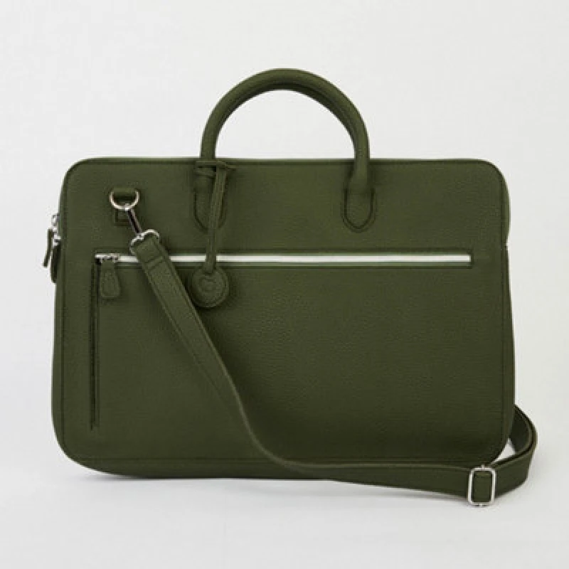 Image of Goodeehoo Balsas Document Laptop Bag - Olive Green