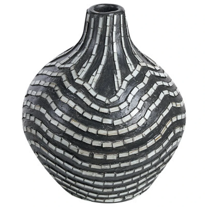 Image of Beliani Decorative Vase Kualu Ceramic 35cm Black