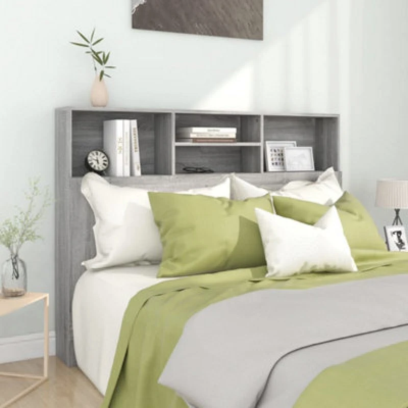 Image of VIDAXL Headboard Cabinet Grey Sonoma 140x19x103.5cm Vidaxl 8720286968741