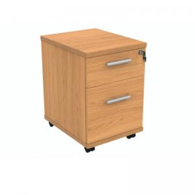 Image of Polaris 2 Drawer Mobile Under Desk Pedestal 404x500x595mm Norwegian Beech KF77882