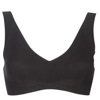 image of Sloggi ZERO FEEL womens Triangle bras and Bralettes in Black - Sizes S,M,L,XL