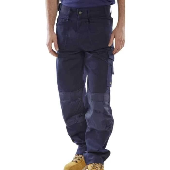 image of Click Premium Multi Purpose Trousers Navy Blue - Size 42R