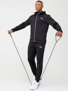 Image of Puma Ready To Go Tracksuit - Black, Size S, Men