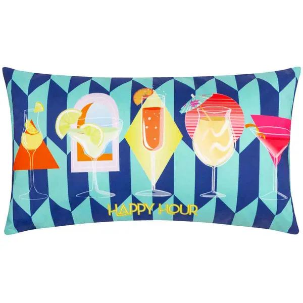 Image of furn. Happy Hour Abstract Polyester Filled Outdoor Cushion 5025532799777