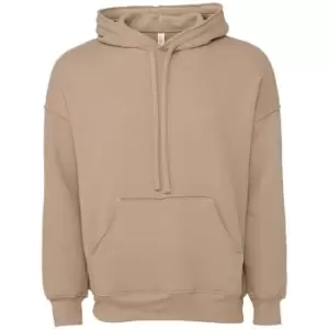 image of Bella + Canvas Unisex Adult Raw Seam Hoodie (L) (Tan)