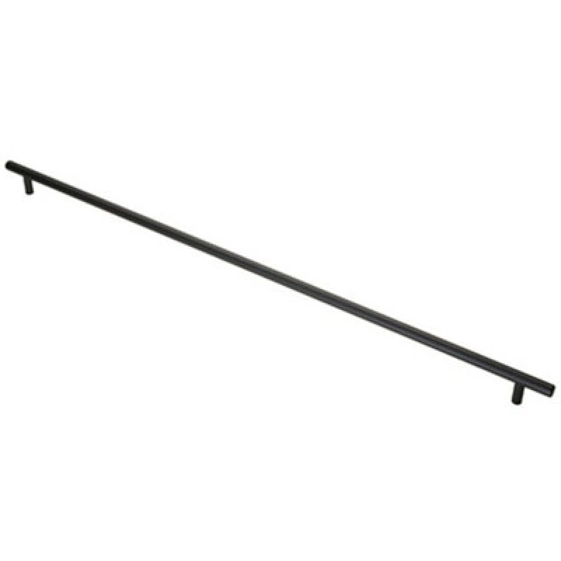 Image of Loops T Bar Cupboard Pull Handle 668 x 12mm 608mm Fixing Centres Matt Black unisex