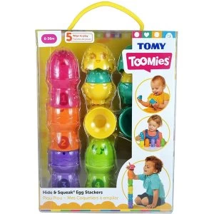 image of Tomy Hide & Squeak Egg Stackers