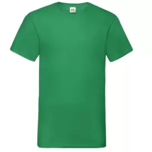 Image of Fruit Of The Loom Mens Valueweight V-Neck, Short Sleeve T-Shirt (3XL) (Kelly Green)